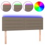 Cabecero con LED de tela gris taupe 144x5x78/88 cm de vidaXL, Cabeceros y pies de cama - Ref: Foro24-3121754, Precio: 68,99 €...