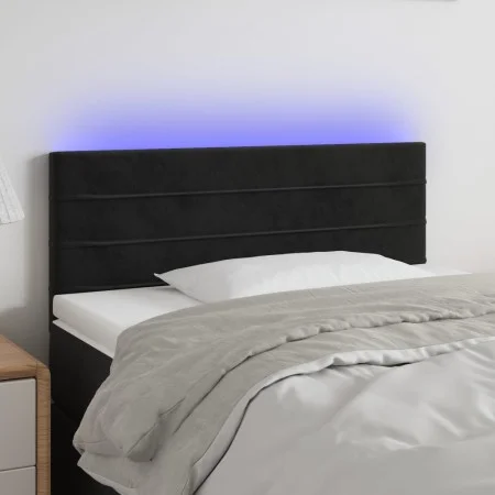 Kopfteil aus schwarzem Samt mit LED 80x5x78/88 cm von vidaXL, Kopf- und Fußteile - Ref: Foro24-3121784, Preis: 38,82 €, Rabat...
