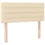 Cream fabric headboard with LED 90x5x78/88 cm by vidaXL, Headboards and footboards - Ref: Foro24-3121739, Price: 57,52 €, Dis...
