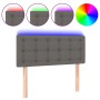 Cabecero con LED cuero sintético gris 90x5x78/88 cm de vidaXL, Cabeceros y pies de cama - Ref: Foro24-3121694, Precio: 46,55 ...