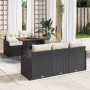 Conjunto de sofá de jardín 6 pcs Negro Poliratán en Sofás de exterior | Comprar online en Foru.es