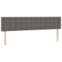 Cabecero con LED cuero sintético gris 200x5x78/88 cm de vidaXL, Cabeceros y pies de cama - Ref: Foro24-3121724, Precio: 76,48...