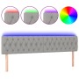 Cabecero con LED de tela gris claro 180x7x78/88 cm de vidaXL, Cabeceros y pies de cama - Ref: Foro24-3121962, Precio: 65,52 €...