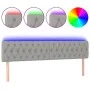 Cabecero con LED de tela gris claro 180x7x78/88 cm de vidaXL, Cabeceros y pies de cama - Ref: Foro24-3121962, Precio: 64,77 €...
