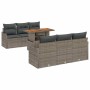 Conjunto de sofá de jardín 7 pcs Gris Poliratán en Sofás de exterior | Comprar online en Foru.es