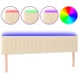 Cabecero con LED de tela color crema 180x5x78/88 cm de vidaXL, Cabeceros y pies de cama - Ref: Foro24-3121869, Precio: 81,37 ...