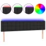 Kopfteil mit LED aus schwarzem Kunstleder 180x5x78/88 cm von vidaXL, Kopf- und Fußteile - Ref: Foro24-3121714, Preis: 57,66 €...
