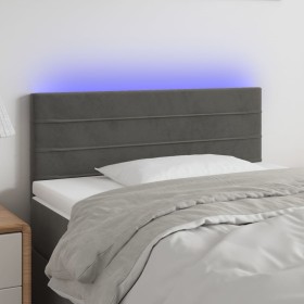 Cabecero con LED de terciopelo gris oscuro 90x5x78/88 cm de vidaXL, Cabeceros y pies de cama - Ref: Foro24-3121789, Precio: 4...