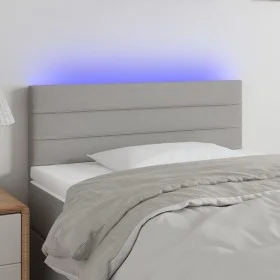 Hellgraues Stoffkopfteil mit LED 90x5x78/88 cm von vidaXL, Kopf- und Fußteile - Ref: Foro24-3121734, Preis: 50,81 €, Rabatt: %