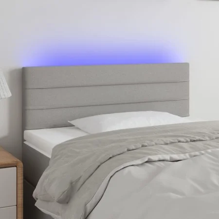 Hellgraues Stoffkopfteil mit LED 90x5x78/88 cm von vidaXL, Kopf- und Fußteile - Ref: Foro24-3121734, Preis: 50,81 €, Rabatt: %