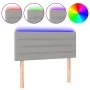 Light gray fabric headboard with LED 90x5x78/88 cm by vidaXL, Headboards and footboards - Ref: Foro24-3121734, Price: 50,81 €...