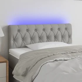 Light gray fabric headboard with LED 100x7x78/88 cm by vidaXL, Headboards and footboards - Ref: Foro24-3121938, Price: 45,44 ...