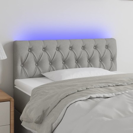 Cabecero con LED de tela gris claro 100x7x78/88 cm de vidaXL, Cabeceros y pies de cama - Ref: Foro24-3121938, Precio: 44,07 €...