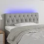 Light gray fabric headboard with LED 100x7x78/88 cm by vidaXL, Headboards and footboards - Ref: Foro24-3121938, Price: 45,44 ...