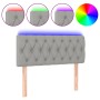 Cabecero con LED de tela gris claro 100x7x78/88 cm de vidaXL, Cabeceros y pies de cama - Ref: Foro24-3121938, Precio: 44,07 €...