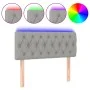 Light gray fabric headboard with LED 100x7x78/88 cm by vidaXL, Headboards and footboards - Ref: Foro24-3121938, Price: 45,44 ...