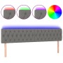 Cabecero con LED de tela gris oscuro 180x7x78/88 cm de vidaXL, Cabeceros y pies de cama - Ref: Foro24-3121963, Precio: 77,97 ...