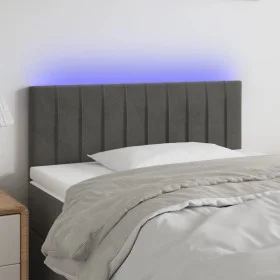 Dunkelgraues Samtkopfteil mit LED 100x5x78/88 cm von vidaXL, Kopf- und Fußteile - Ref: Foro24-3121893, Preis: 48,94 €, Rabatt: %