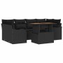 Conjunto de sofá de jardín 7 pcs Negro Poliratán en Sofás de exterior | Comprar online en Foru.es