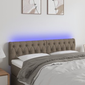 Cabecero con LED de tela gris taupe 160x7x78/88 cm de vidaXL, Cabeceros y pies de cama - Ref: Foro24-3121958, Precio: 85,72 €...