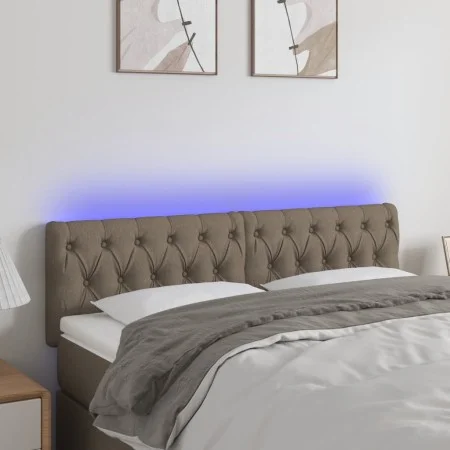 Cabecero con LED de tela gris taupe 160x7x78/88 cm de vidaXL, Cabeceros y pies de cama - Ref: Foro24-3121958, Precio: 84,63 €...