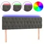 Dark gray velvet headboard with LED 144x7x78/88 cm by vidaXL, Headboards and footboards - Ref: Foro24-3121997, Price: 74,03 €...