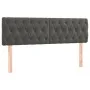 Dark gray velvet headboard with LED 144x7x78/88 cm by vidaXL, Headboards and footboards - Ref: Foro24-3121997, Price: 74,03 €...