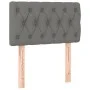 Headboard with LED in dark gray fabric 80x7x78/88 cm by vidaXL, Headboards and footboards - Ref: Foro24-3121923, Price: 44,70...