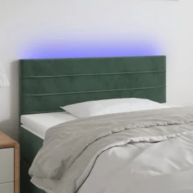 Cabecero con LED de terciopelo verde oscuro 80x5x78/88 cm de vidaXL, Cabeceros y pies de cama - Ref: Foro24-3121785, Precio: ...