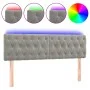 Hellgraues Samtkopfteil mit LED 160x7x78/88 cm von vidaXL, Kopf- und Fußteile - Ref: Foro24-3122002, Preis: 75,42 €, Rabatt: %