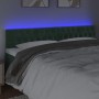 Cabecero con LED de terciopelo verde oscuro 200x7x78/88 cm de vidaXL, Cabeceros y pies de cama - Ref: Foro24-3122017, Precio:...