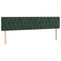 Cabecero con LED de terciopelo verde oscuro 200x7x78/88 cm de vidaXL, Cabeceros y pies de cama - Ref: Foro24-3122017, Precio:...