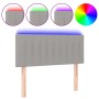 Cabecero con LED de tela gris claro 100x5x78/88 cm de vidaXL, Cabeceros y pies de cama - Ref: Foro24-3121840, Precio: 43,40 €...