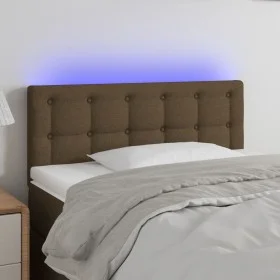 Kopfteil mit LED aus dunkelbraunem Stoff 80x5x78/88 cm von vidaXL, Kopf- und Fußteile - Ref: Foro24-3122023, Preis: 44,48 €, ...