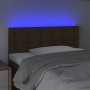 Cabecero con LED de tela marrón oscuro 80x5x78/88 cm de vidaXL, Cabeceros y pies de cama - Ref: Foro24-3122023, Precio: 41,58...