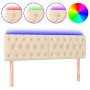 Cabecero con LED de tela color crema 160x7x78/88 cm de vidaXL, Cabeceros y pies de cama - Ref: Foro24-3121959, Precio: 86,90 ...