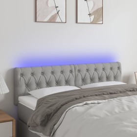 Cabecero con LED de tela gris claro 160x7x78/88 cm de vidaXL, Cabeceros y pies de cama - Ref: Foro24-3121954, Precio: 79,06 €...