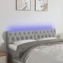 Light gray fabric headboard with LED 160x7x78/88 cm by vidaXL, Headboards and footboards - Ref: Foro24-3121954, Price: 75,26 ...
