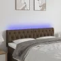 Kopfteil mit LED aus dunkelbraunem Stoff 144x7x78/88 cm von vidaXL, Kopf- und Fußteile - Ref: Foro24-3121949, Preis: 68,47 €,...