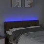 Cabecero con LED de tela marrón oscuro 144x7x78/88 cm de vidaXL, Cabeceros y pies de cama - Ref: Foro24-3121949, Precio: 68,4...
