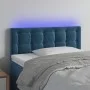 LED-Kopfteil aus dunkelblauem Samt, 90 x 5 x 78/88 cm von vidaXL, Kopf- und Fußteile - Ref: Foro24-3122086, Preis: 47,44 €, R...