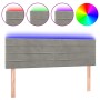 Cabecero con LED de terciopelo gris claro 144x5x78/88 cm de vidaXL, Cabeceros y pies de cama - Ref: Foro24-3121800, Precio: 5...