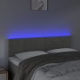 Cabecero con LED de terciopelo gris claro 144x5x78/88 cm de vidaXL, Cabeceros y pies de cama - Ref: Foro24-3121800, Precio: 5...