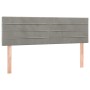 Cabecero con LED de terciopelo gris claro 144x5x78/88 cm de vidaXL, Cabeceros y pies de cama - Ref: Foro24-3121800, Precio: 5...