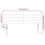 Cabecero con LED de terciopelo gris claro 144x5x78/88 cm de vidaXL, Cabeceros y pies de cama - Ref: Foro24-3121800, Precio: 5...