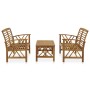 Juego de muebles de jardín 3 piezas madera maciza de acacia en Conjuntos de jardín | Comprar online en Foru.es
