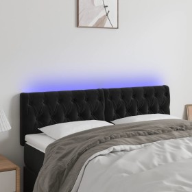 Cabecero con LED de terciopelo negro 144x7x78/88 cm de vidaXL, Cabeceros y pies de cama - Ref: Foro24-3121998, Precio: 82,39 ...