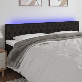 Kopfteil aus schwarzem Stoff mit LED 180x7x78/88 cm von vidaXL, Kopf- und Fußteile - Ref: Foro24-3121964, Preis: 71,47 €, Rab...