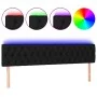 Kopfteil aus schwarzem Stoff mit LED 180x7x78/88 cm von vidaXL, Kopf- und Fußteile - Ref: Foro24-3121964, Preis: 71,47 €, Rab...