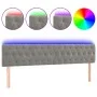 Hellgraues Samtkopfteil mit LED 180x7x78/88 cm von vidaXL, Kopf- und Fußteile - Ref: Foro24-3122008, Preis: 78,60 €, Rabatt: %